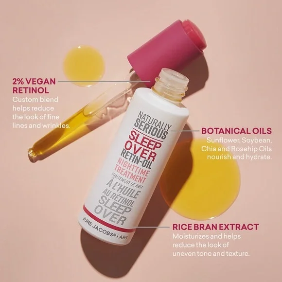 🖤NATURALLY SERIOUS SLEEPOVER RETIN-OIL NIGHTTIME TREATMENT WRINKLES FINE LINES - Picture 2 of 3